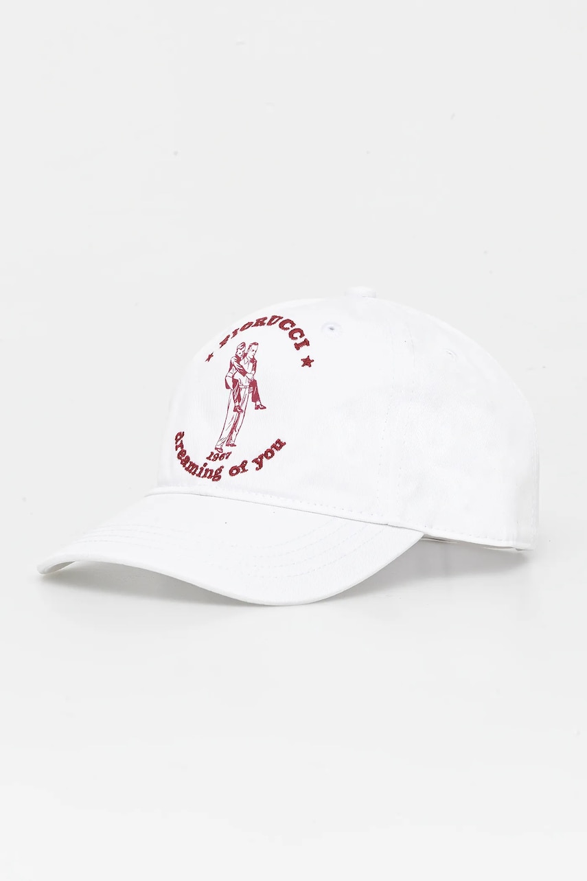 Fiorucci șapcă de baseball din bumbac White Dreaming of You Baseball Cap culoarea alb, cu imprimeu, W02SMAHA135CO01WH03 Fiorucci șapcă de baseball din bumbac White Dreaming of You Baseball Cap culoarea alb, cu imprimeu, W02SMAHA135CO01WH03