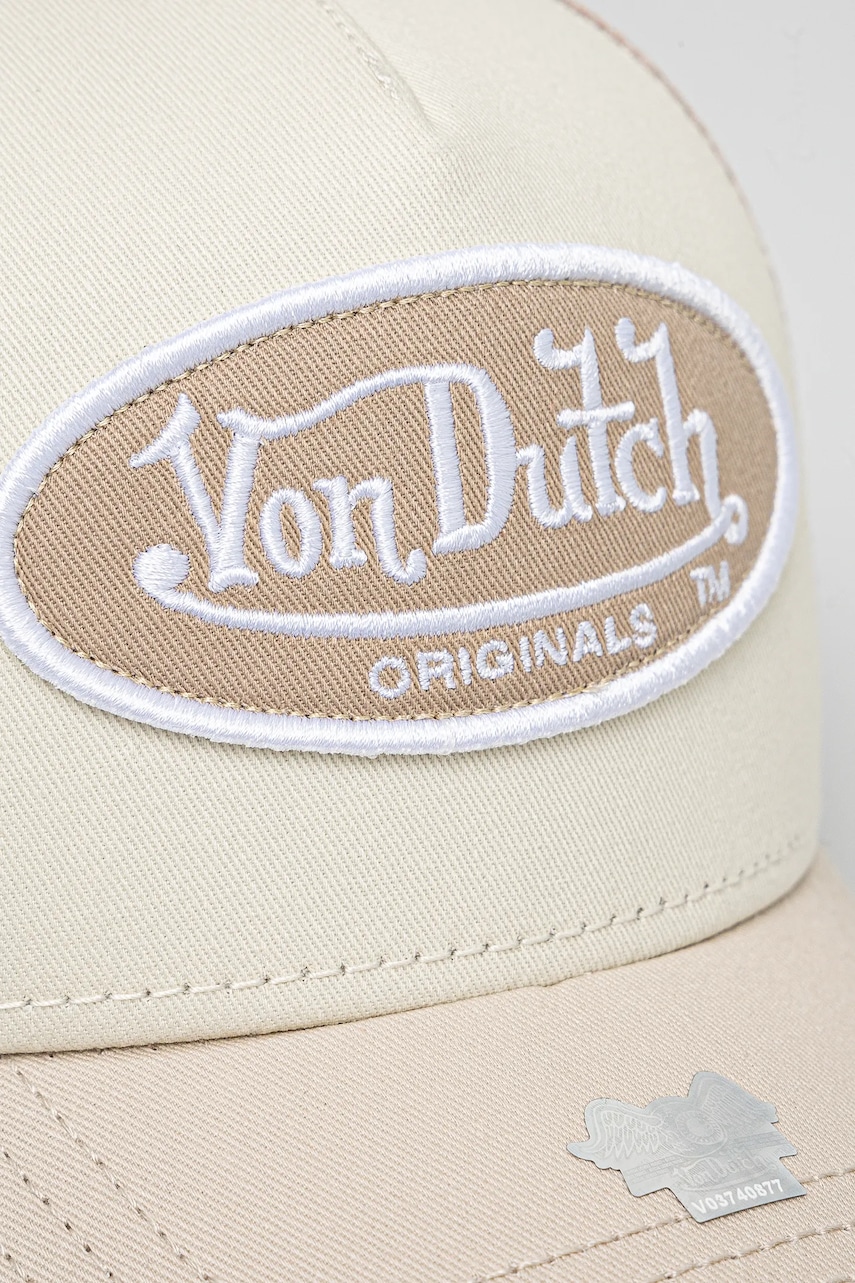 Кепка Von Dutch цвет бежевый с аппликацией 7030593 Кепка Von Dutch цвет бежевый с аппликацией 7030593