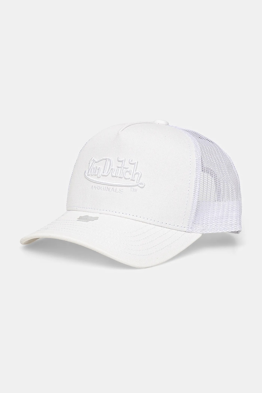 Von Dutch sapca culoarea alb, neted, 7030830 Von Dutch sapca culoarea alb, neted, 7030830