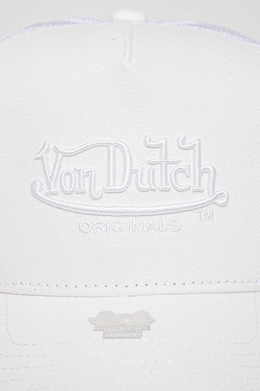 Кепка Von Dutch цвет белый однотонная 7030830 Кепка Von Dutch цвет белый однотонная 7030830