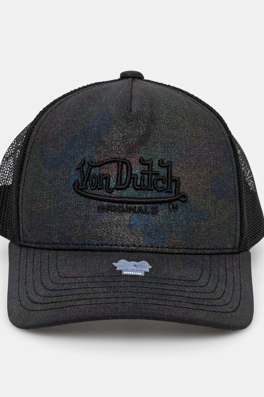Кепка Von Dutch цвет чёрный с аппликацией 7030833 Кепка Von Dutch цвет чёрный с аппликацией 7030833