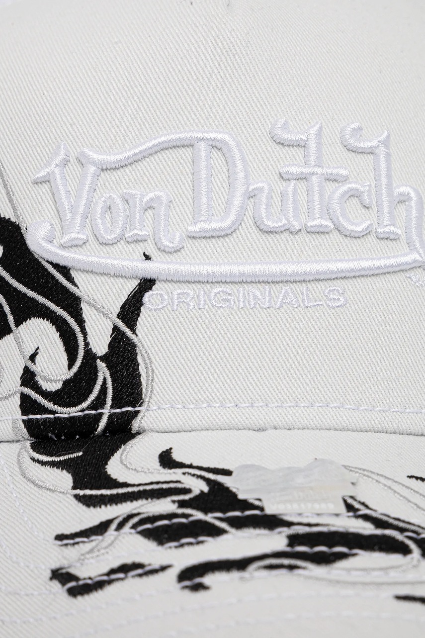 Кепка Von Dutch цвет белый узор 7030859 Кепка Von Dutch цвет белый узор 7030859