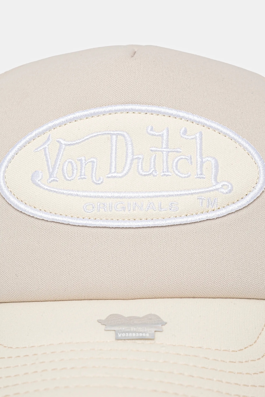 Кепка Von Dutch цвет бежевый с аппликацией 7030748 Кепка Von Dutch цвет бежевый с аппликацией 7030748