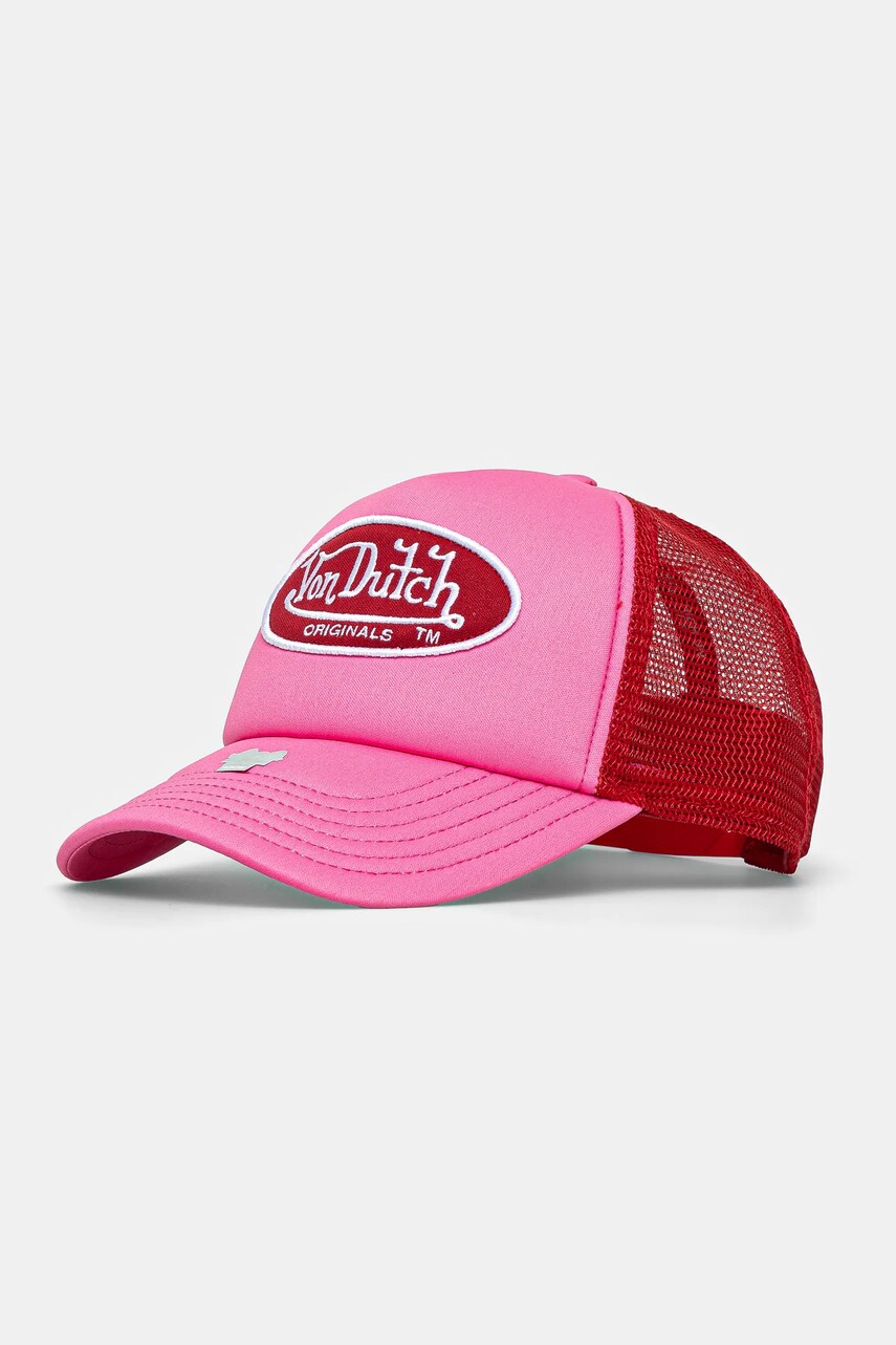 Von Dutch sapca culoarea roz, cu imprimeu, 7030863