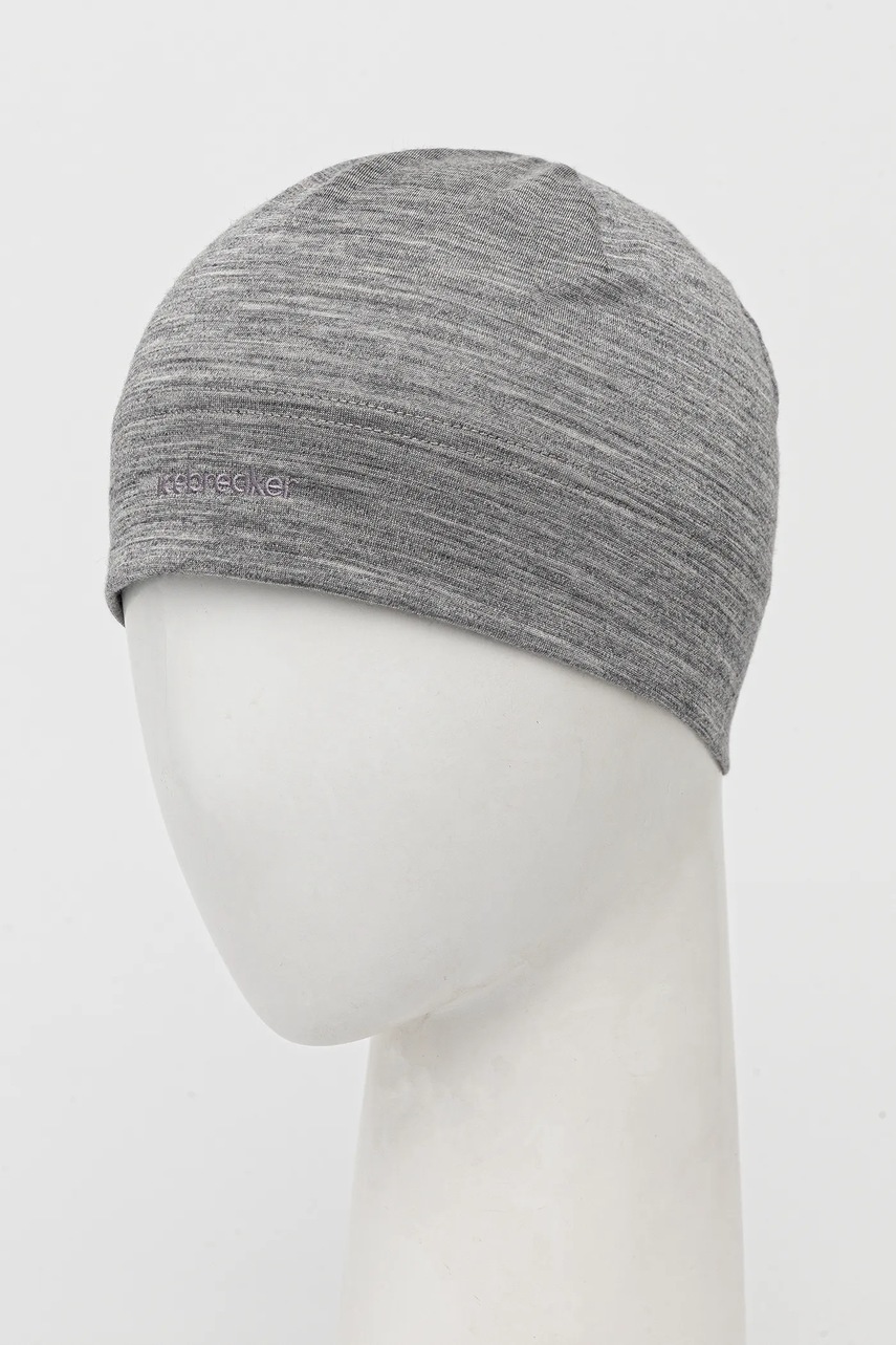 Шапка с примесью шерсти Icebreaker Sphere цвет серый из тонкого трикотажа IB0A56FM0161