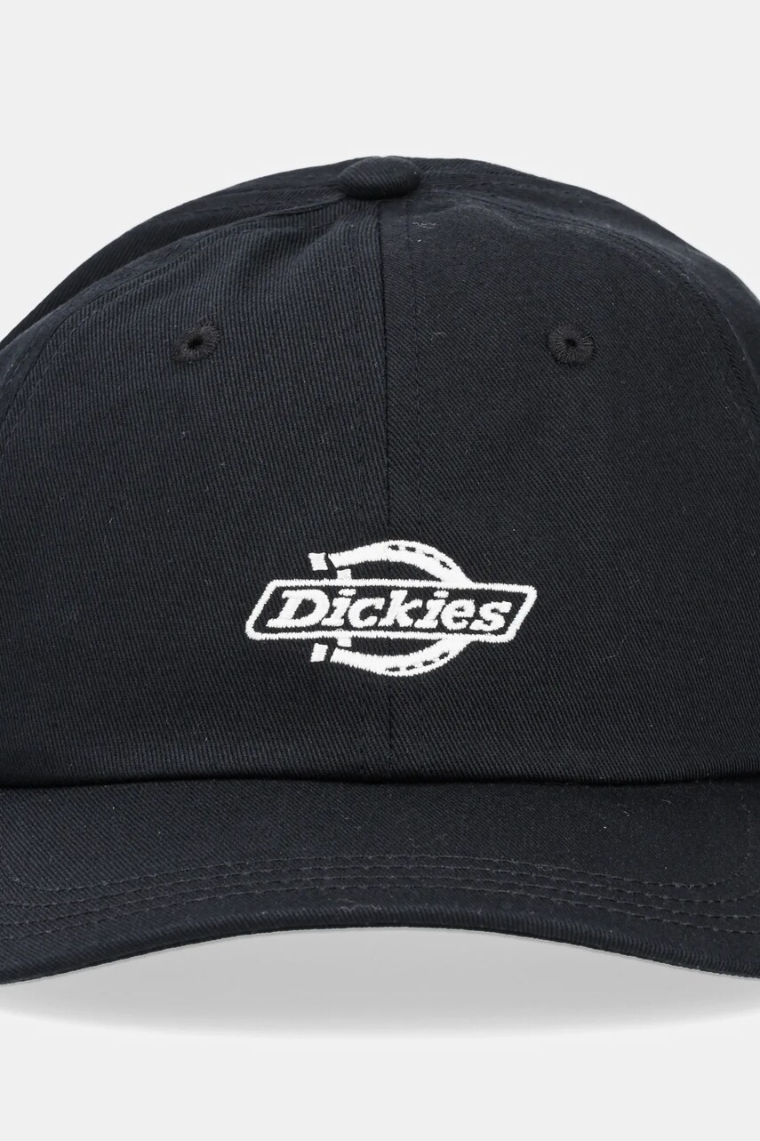 Хлопковая кепка Dickies цвет чёрный с аппликацией DK0A4Z6NBLK1 Хлопковая кепка Dickies цвет чёрный с аппликацией DK0A4Z6NBLK1