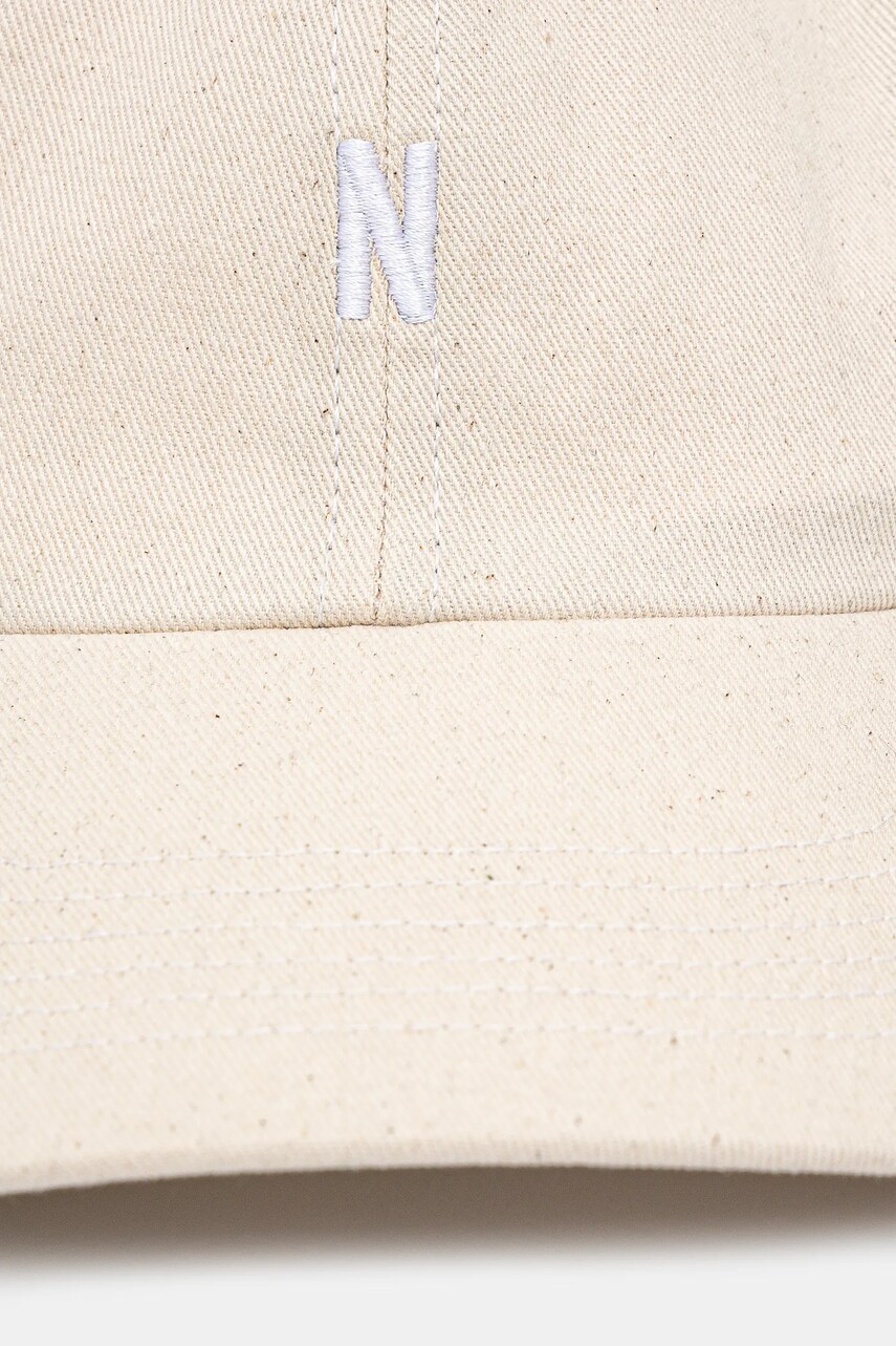 Хлопковая кепка Norse Projects Twill Sports Cap цвет бежевый с аппликацией N80.0001.0203 Хлопковая кепка Norse Projects Twill Sports Cap цвет бежевый с аппликацией N80.0001.0203