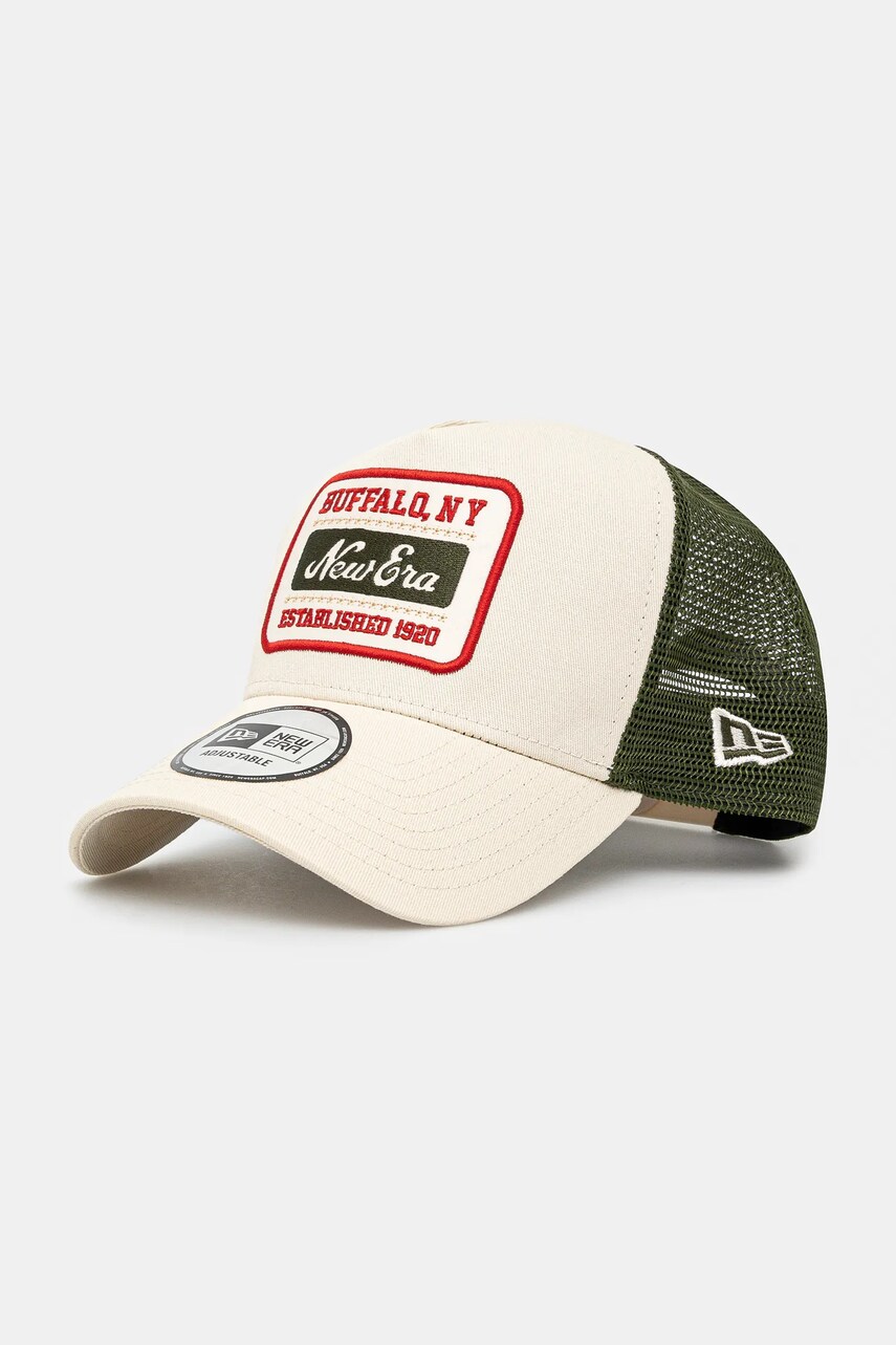 New Era sapca culoarea bej, cu imprimeu, 60595467