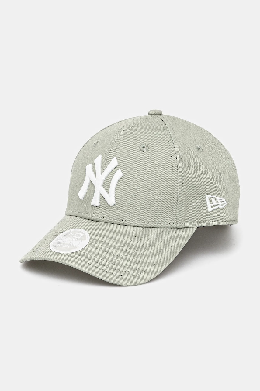 New Era șapcă de baseball din bumbac culoarea verde, cu imprimeu, 60595489 New Era șapcă de baseball din bumbac culoarea verde, cu imprimeu, 60595489