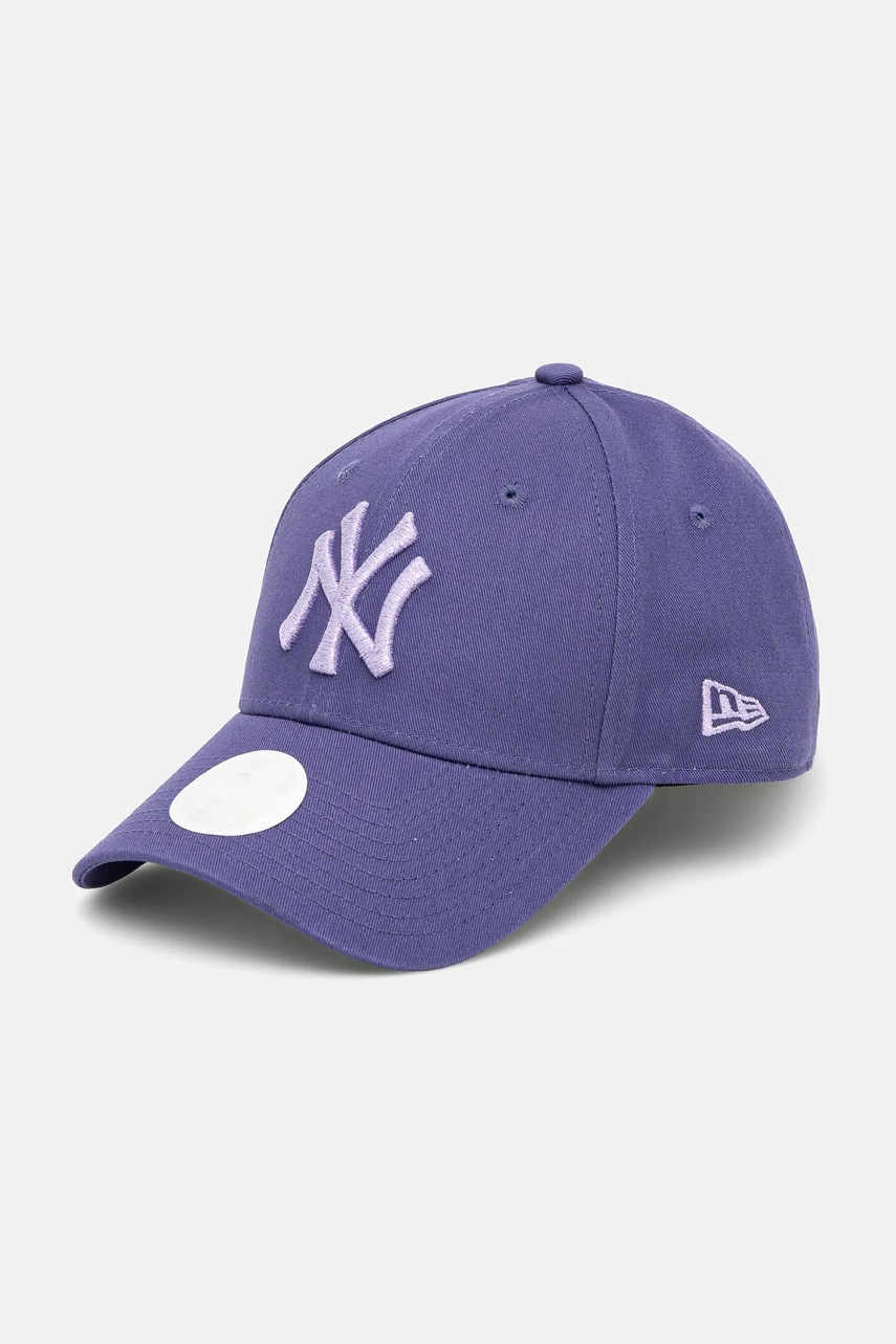 New Era șapcă de baseball din bumbac culoarea violet, cu imprimeu, 60595490
