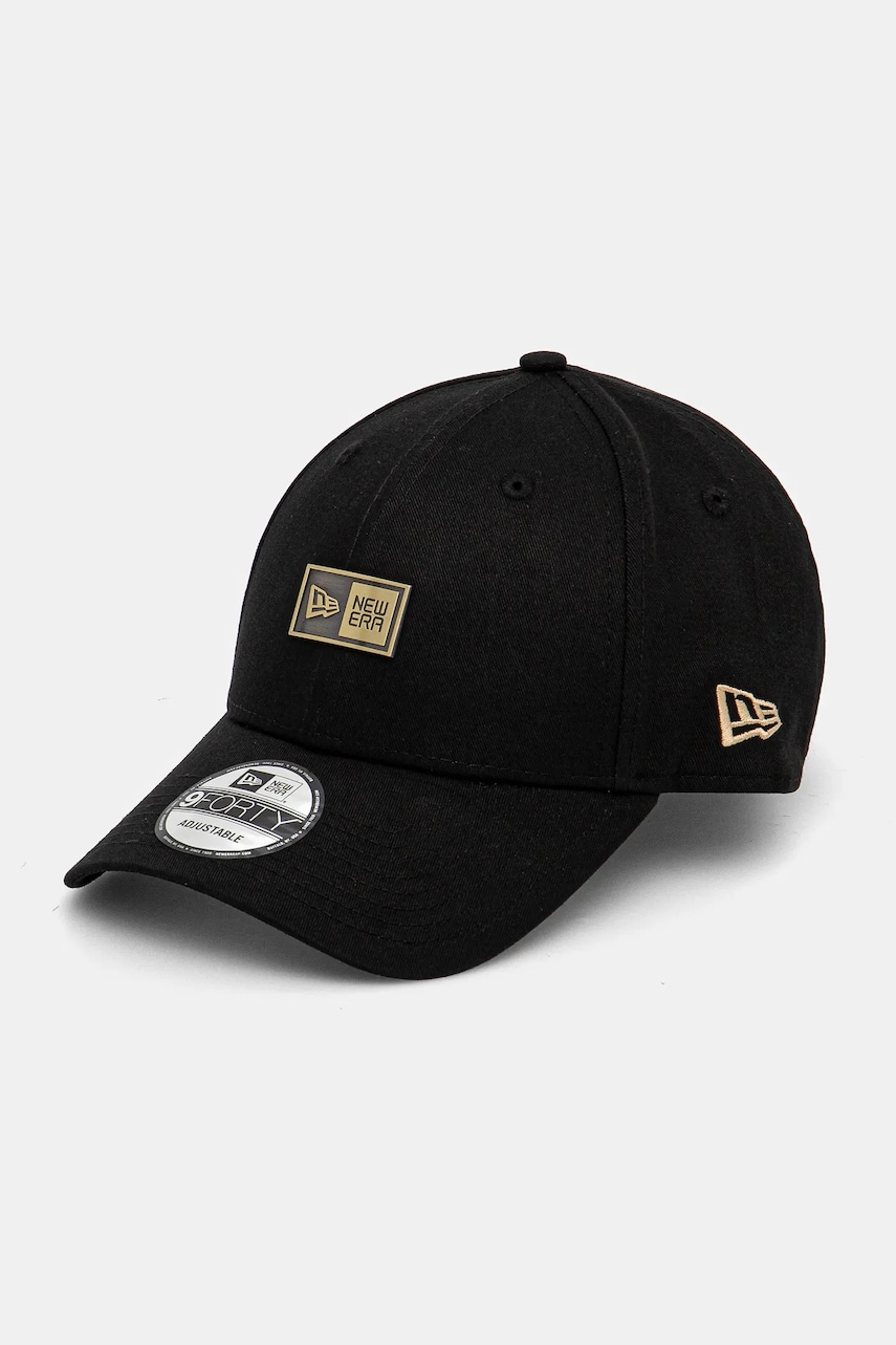 New Era șapcă de baseball din bumbac culoarea negru, cu imprimeu, 60595304