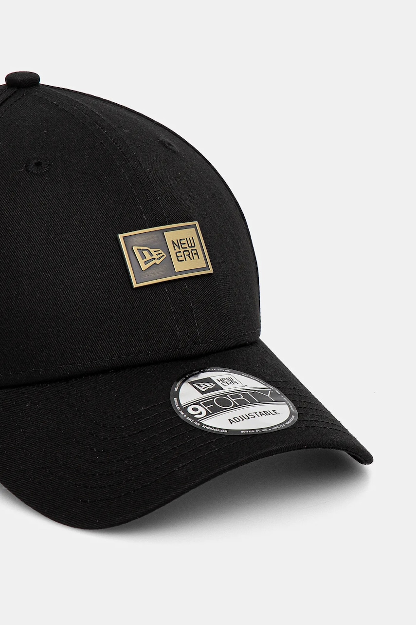 Хлопковая кепка New Era цвет чёрный с аппликацией 60595304 Хлопковая кепка New Era цвет чёрный с аппликацией 60595304