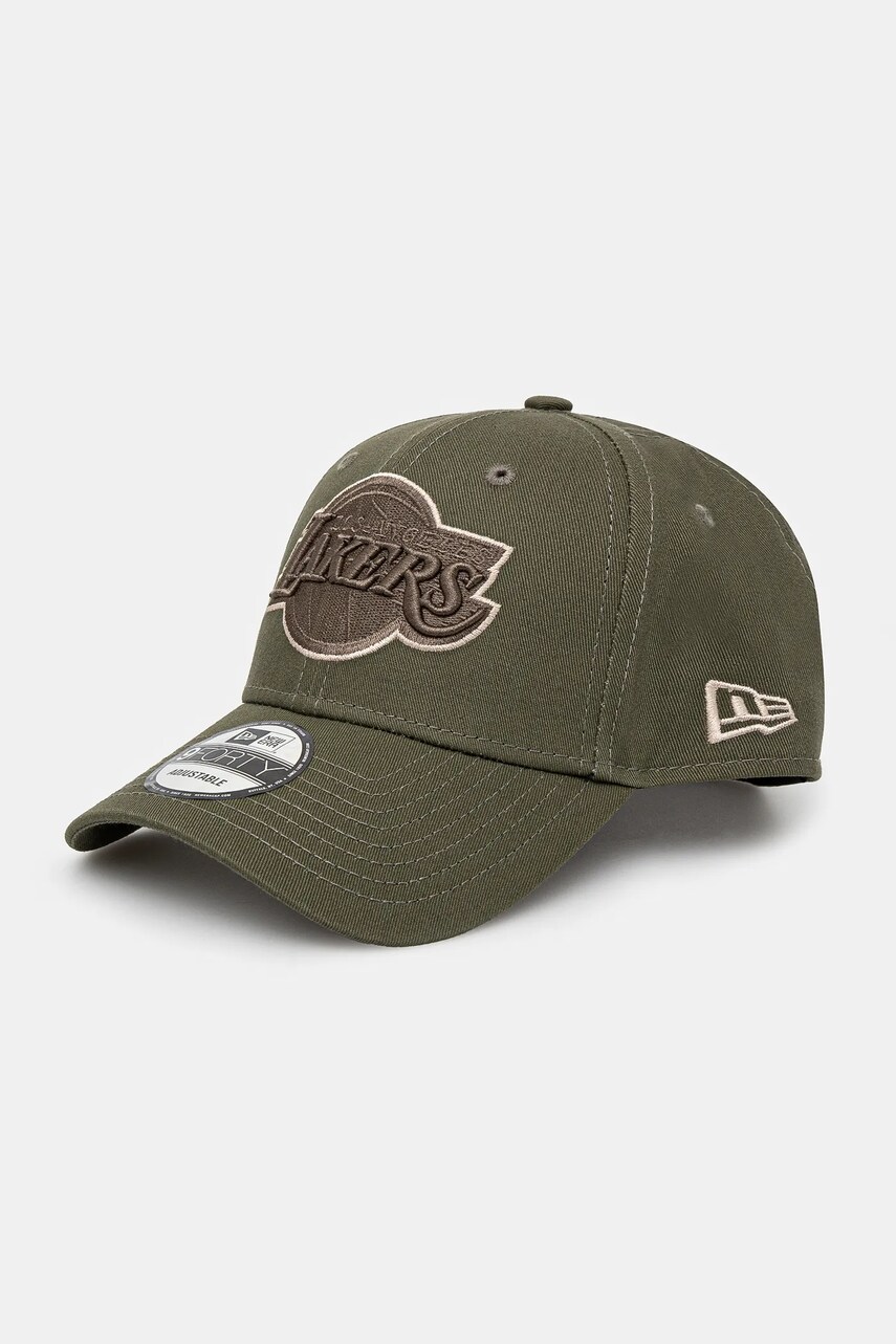 New Era șapcă de baseball din bumbac culoarea verde, neted, 60595198