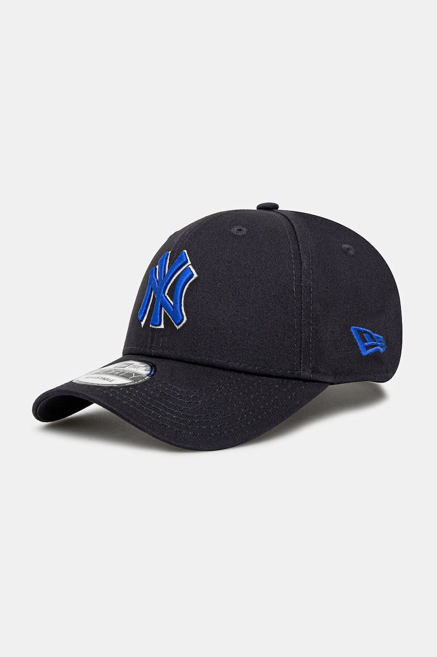 New Era șapcă de baseball din bumbac culoarea albastru marin, cu imprimeu, 60595231 New Era șapcă de baseball din bumbac culoarea albastru marin, cu imprimeu, 60595231