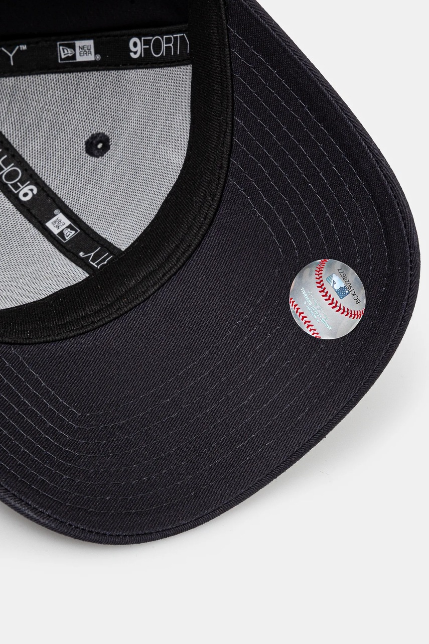 New Era pamut baseball sapka sötétkék, sima, 60595157 termék 2. képe