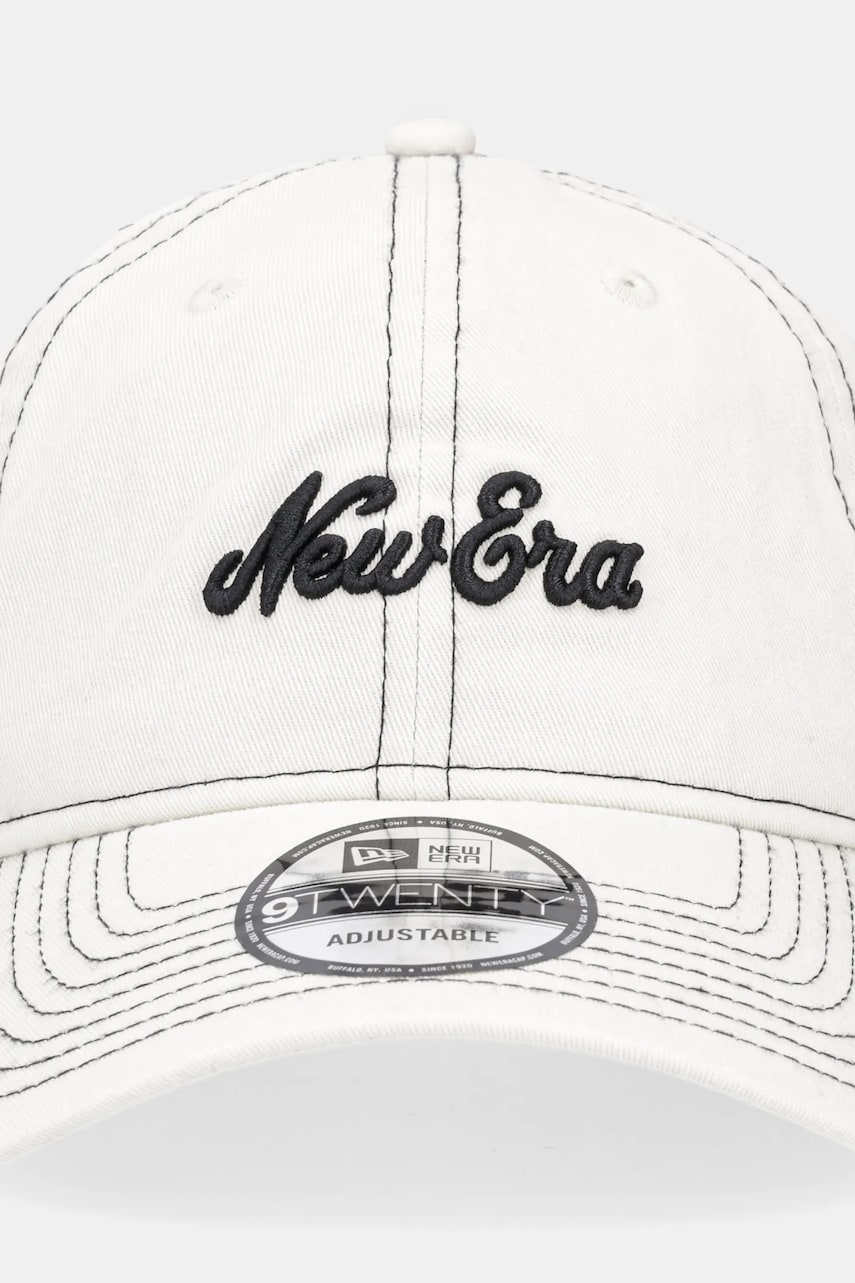 Хлопковая кепка New Era цвет бежевый с аппликацией 60595290 Хлопковая кепка New Era цвет бежевый с аппликацией 60595290