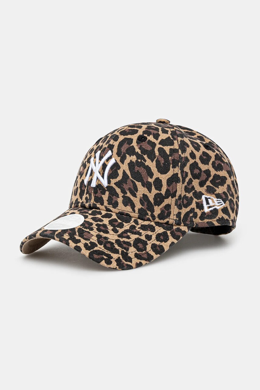 New Era șapcă de baseball din bumbac culoarea maro, modelator, 60595363