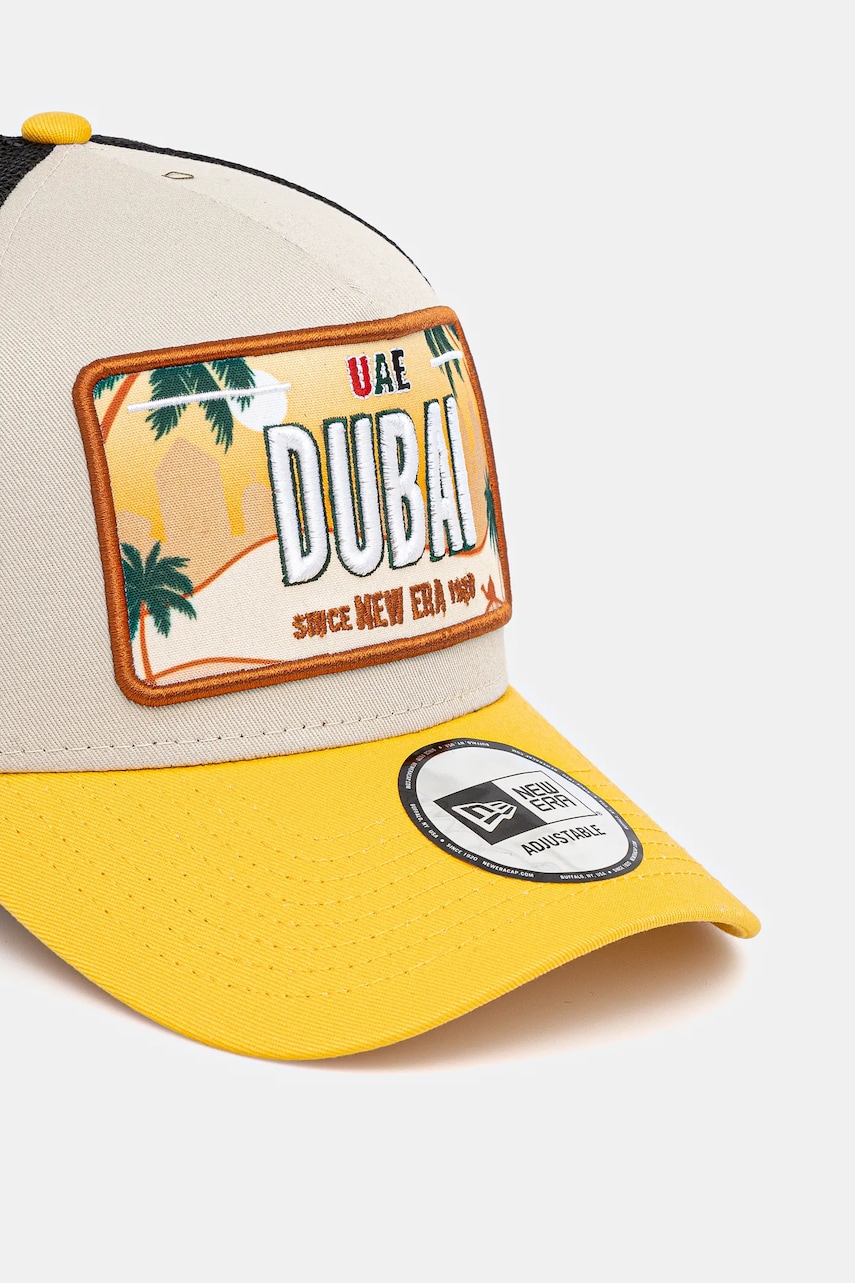 Хлопковая кепка New Era цвет жёлтый с аппликацией 60595313 Хлопковая кепка New Era цвет жёлтый с аппликацией 60595313