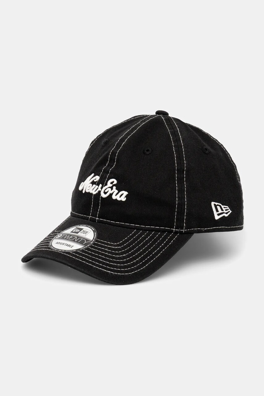 New Era șapcă de baseball din bumbac culoarea negru, cu imprimeu, 60595289
