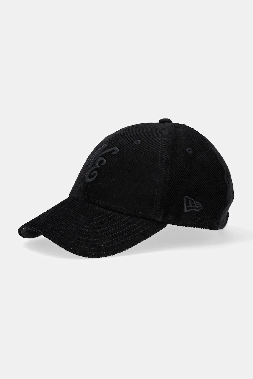 New Era șapcă de baseball din catifea culoarea negru, cu imprimeu, 60595431
