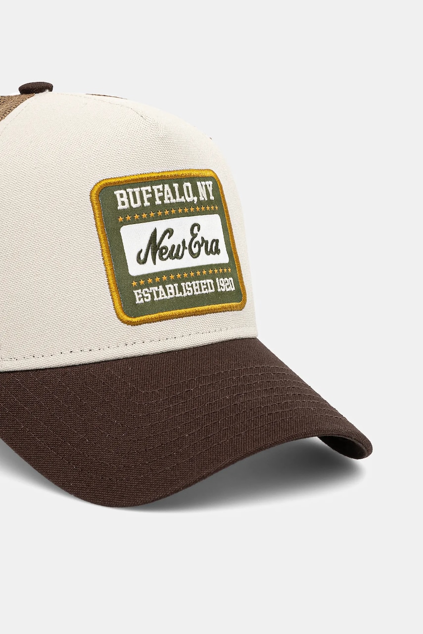 Хлопковая кепка New Era цвет коричневый с аппликацией 60603674 Хлопковая кепка New Era цвет коричневый с аппликацией 60603674