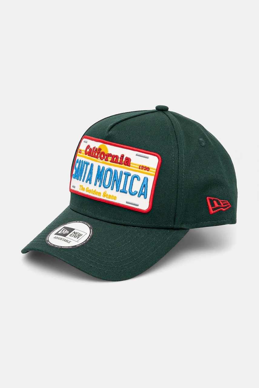 New Era șapcă de baseball din bumbac culoarea verde, cu imprimeu, 60595463 New Era șapcă de baseball din bumbac culoarea verde, cu imprimeu, 60595463