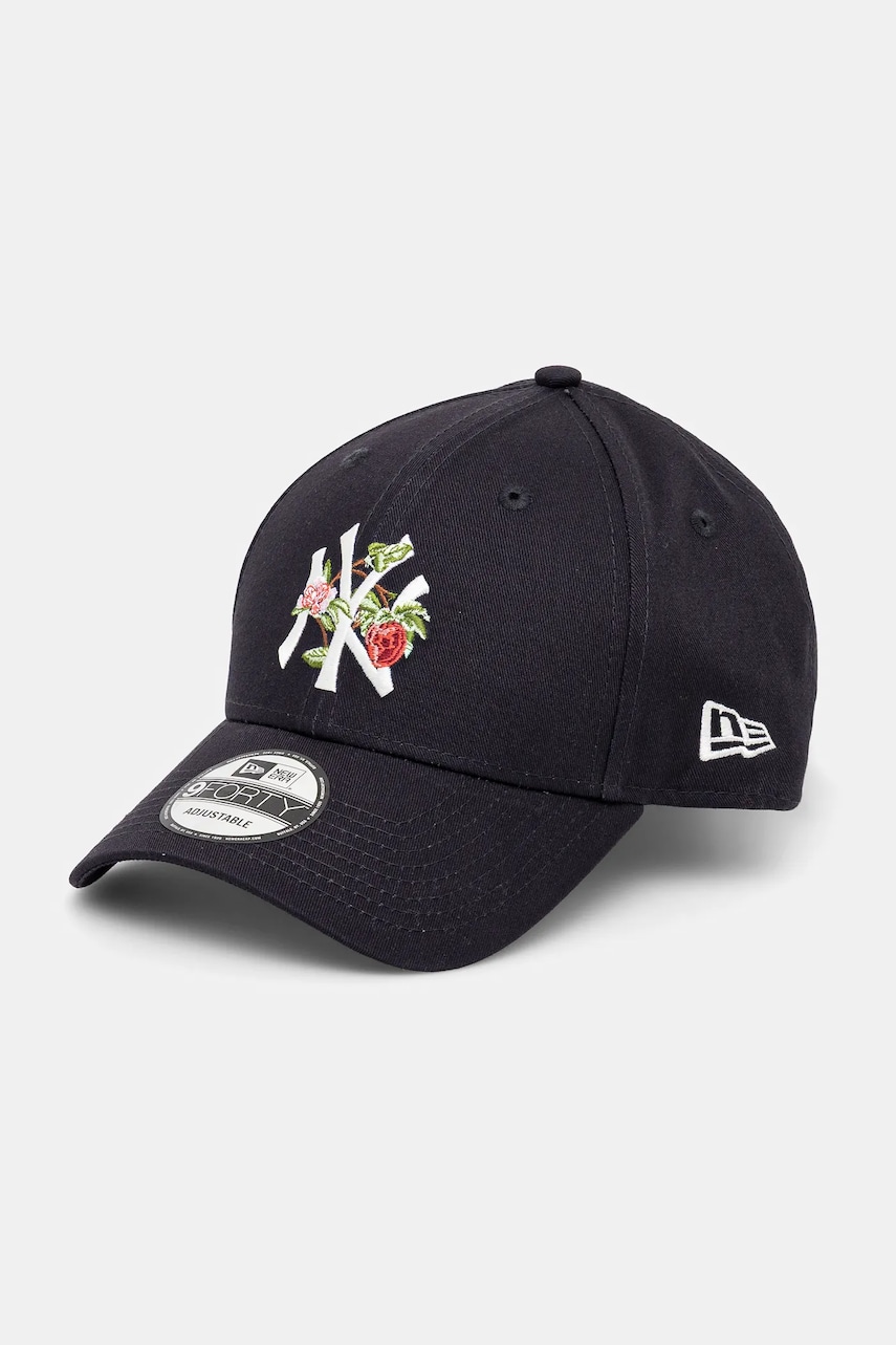 New Era șapcă de baseball din bumbac culoarea albastru marin, cu imprimeu, 60595433 New Era șapcă de baseball din bumbac culoarea albastru marin, cu imprimeu, 60595433