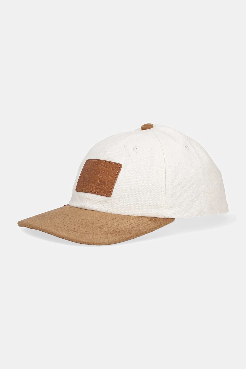 Levi's sapca culoarea bej, cu imprimeu, 000A9-0014
