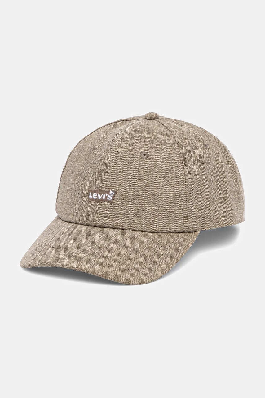 Levi's sapca de baseball din bumbac culoarea verde, cu imprimeu, 000MP-0002