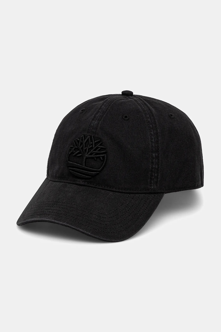Timberland șapcă de baseball din bumbac culoarea negru, cu imprimeu, TB0A61UJ0011 Timberland șapcă de baseball din bumbac culoarea negru, cu imprimeu, TB0A61UJ0011
