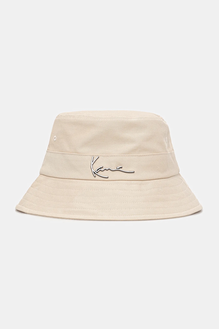 Levně Bavlněný klobouk Karl Kani béžová barva, PD00006025