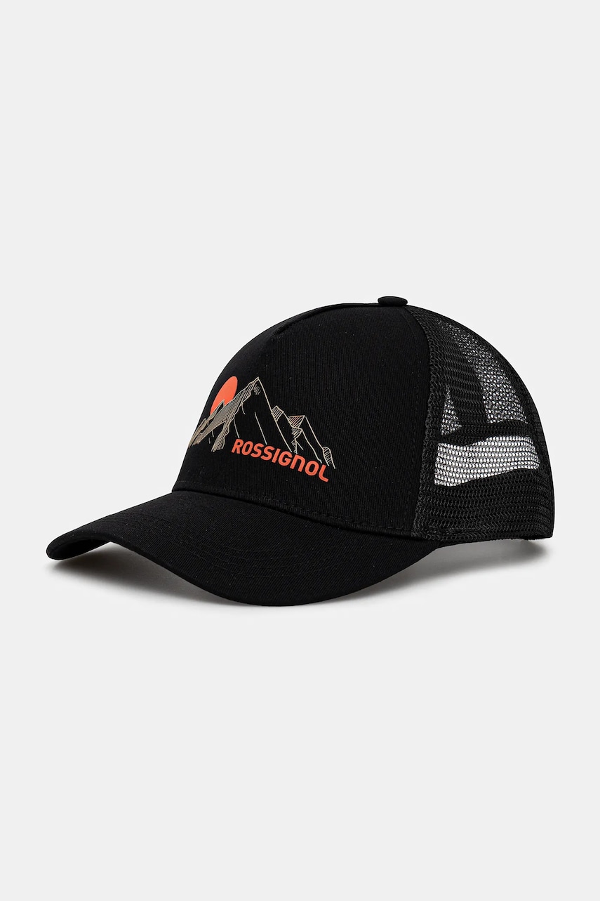 Rossignol șapcă culoarea negru, uni, RLNMH15 Rossignol șapcă culoarea negru, uni, RLNMH15