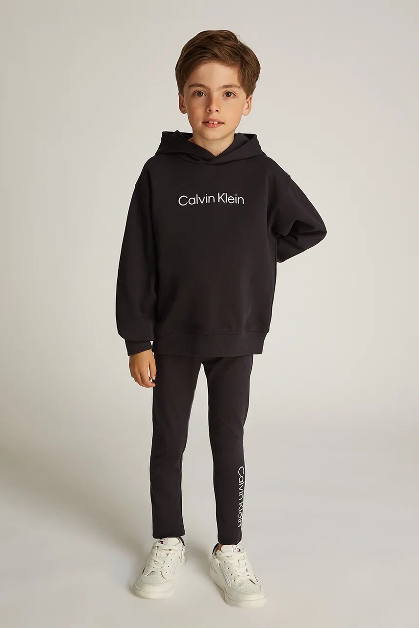 Levně Dětská souprava Calvin Klein Jeans 0 černá barva, IU0IU00685
