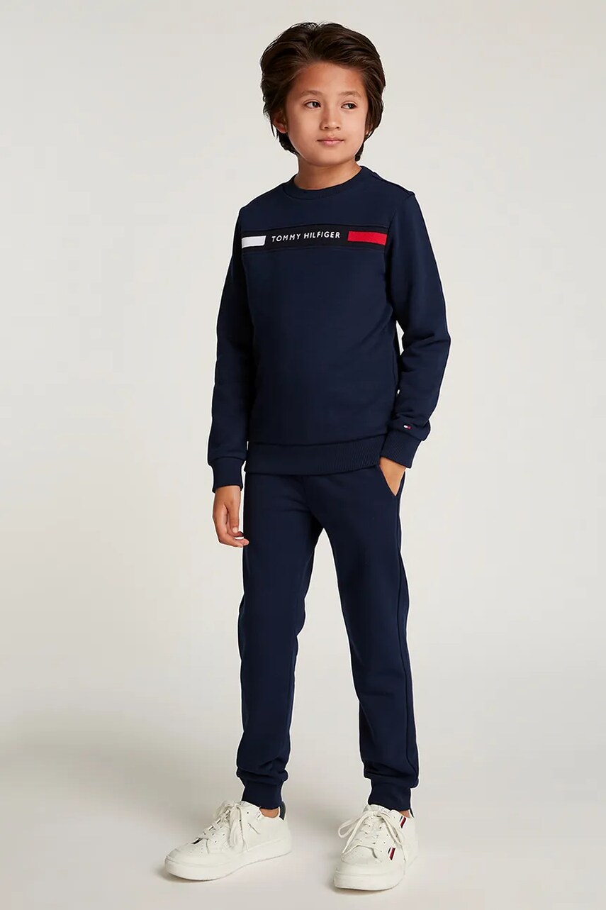 Levně Dětská tepláková souprava Tommy Hilfiger tmavomodrá barva, KB0KB09312