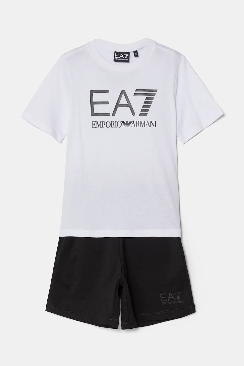 EA7 Emporio Armani set de bumbac pentru copii culoarea alb, 7B000043 AF10378