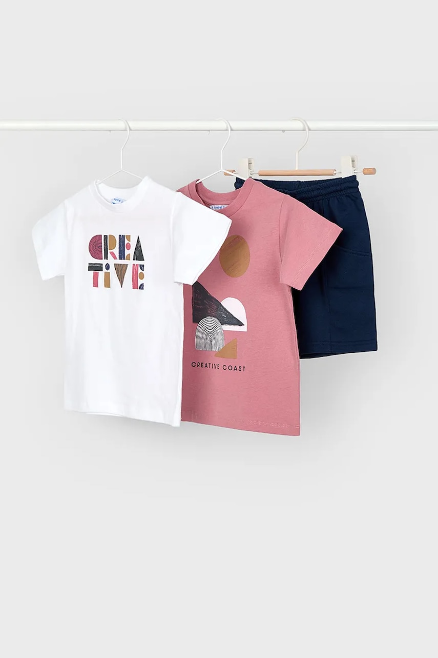 Mayoral set de bumbac pentru copii culoarea roșu, 3602