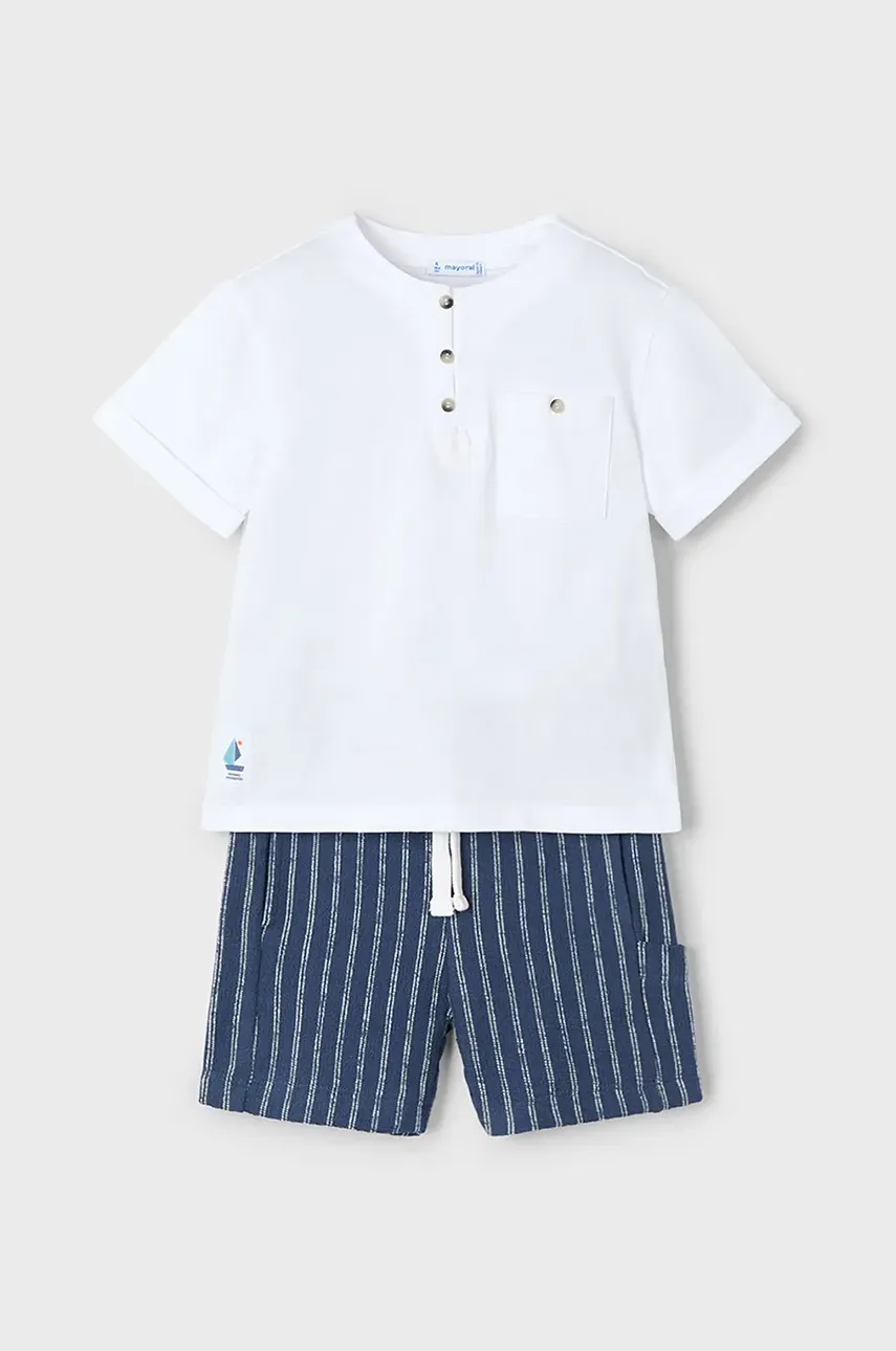 Mayoral set de bumbac pentru copii culoarea bleumarin, 3603