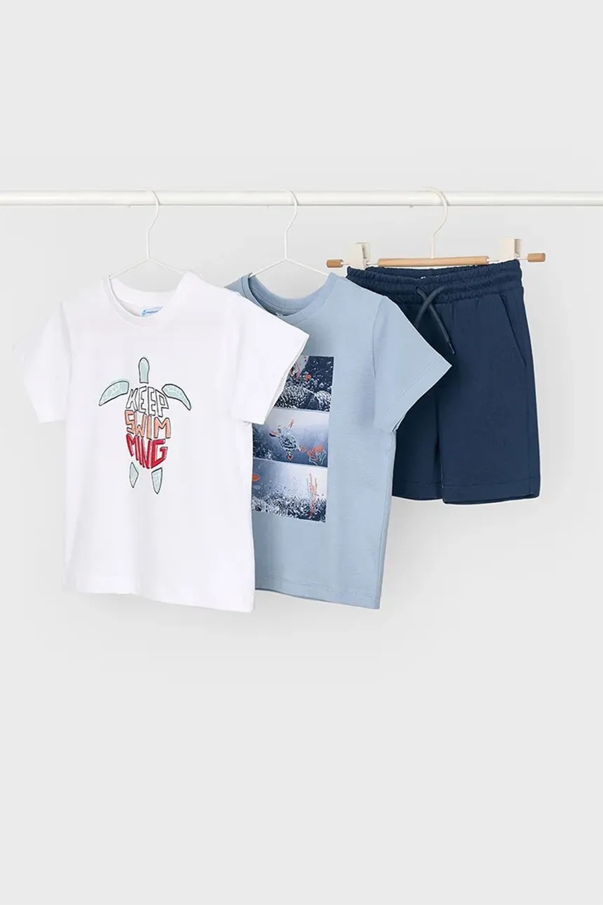 Mayoral set de bumbac pentru copii culoarea turcoaz, 3610