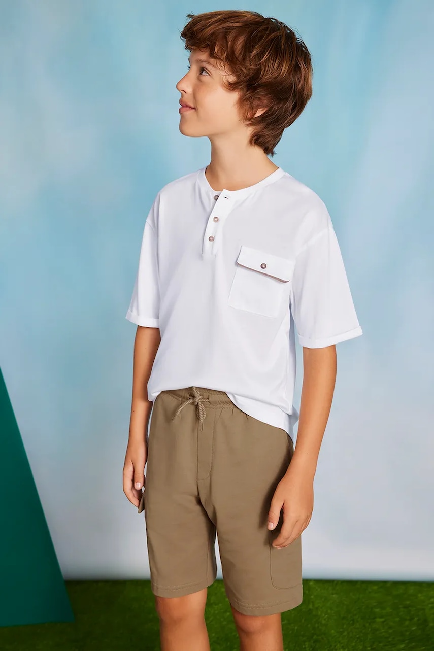 Mayoral set de bumbac pentru copii culoarea maro, 6676