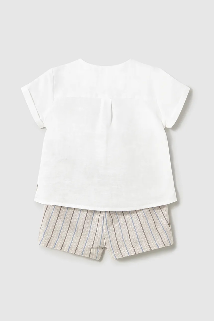 Дитячий лляний комплект Mayoral Newborn колір бежевий 1211