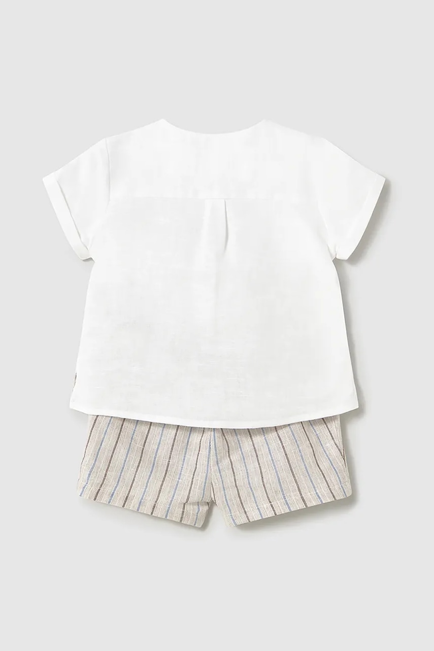 Детский льняной комплект Mayoral Newborn цвет бежевый 1211 Детский льняной комплект Mayoral Newborn цвет бежевый 1211