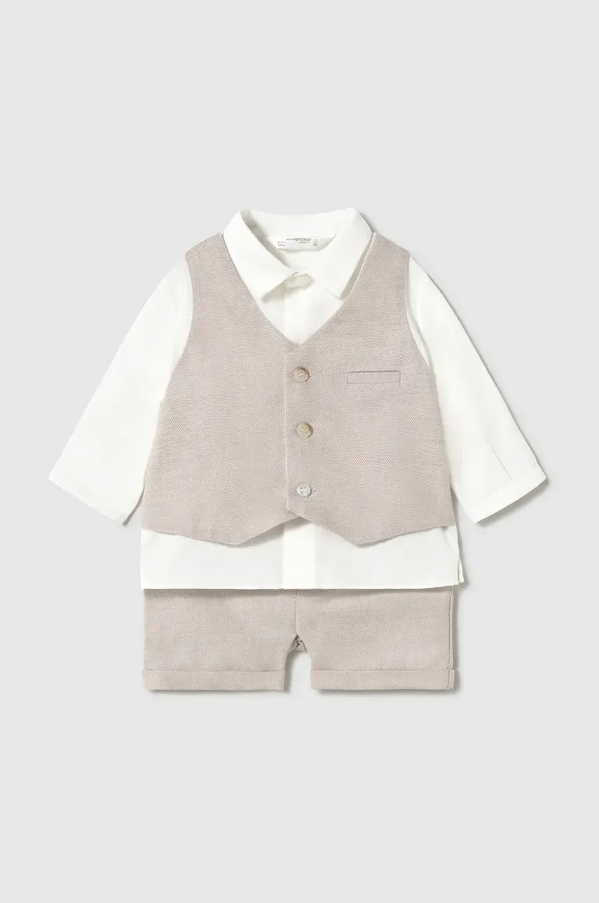 Mayoral Newborn compleu bebe culoarea bej, 1212