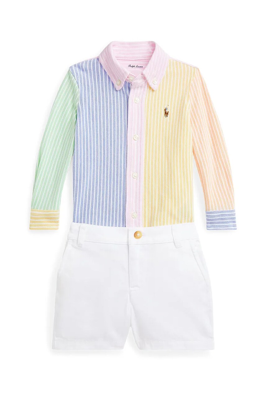 Levně Dětská bavlněná souprava Polo Ralph Lauren modrá barva, 320965298001