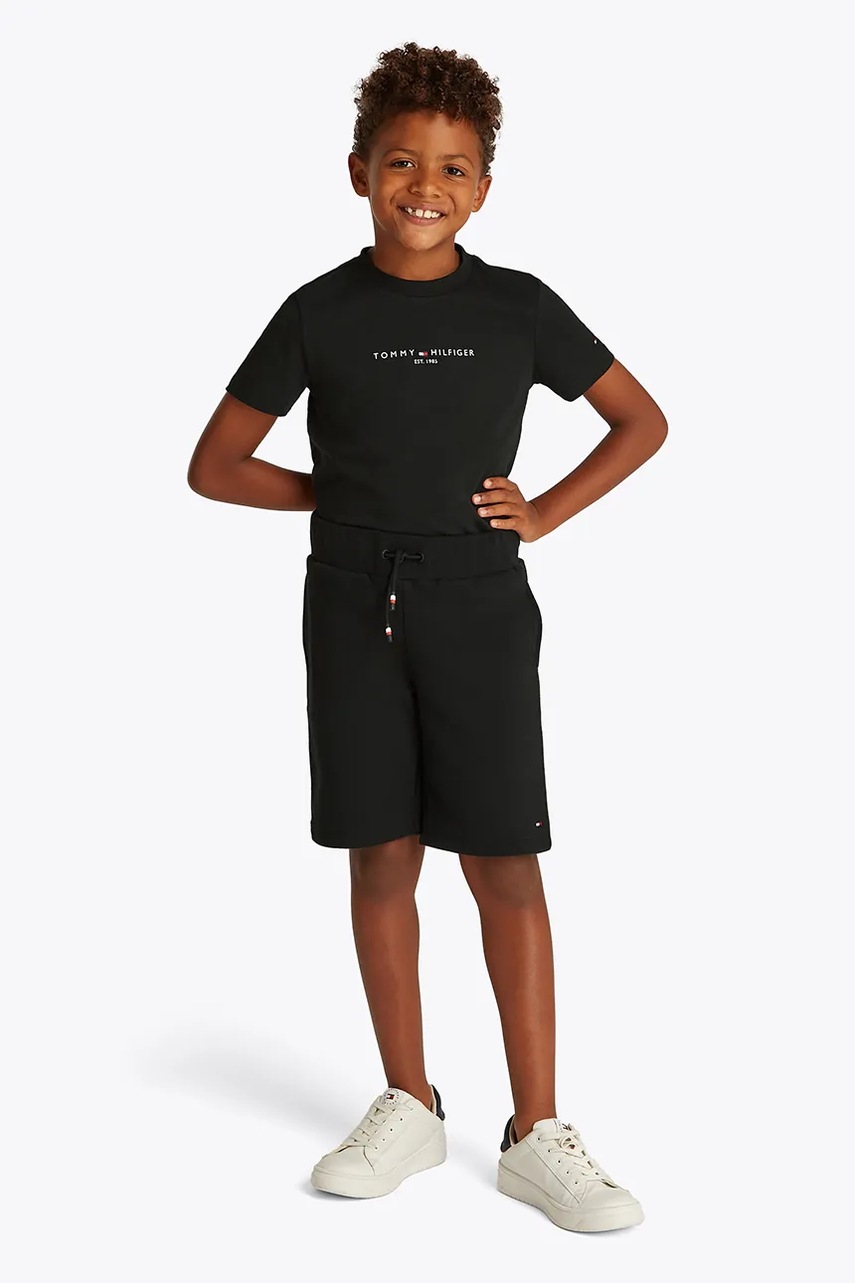 

Детски памучен комплект Tommy Hilfiger в черно KB0KB09666, Черен