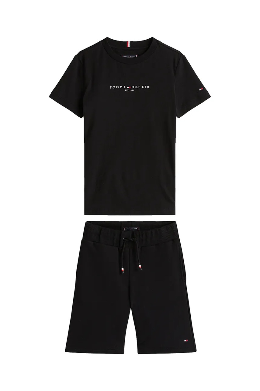 Детский комплект из хлопка Tommy Hilfiger цвет чёрный KB0KB09666 Детский комплект из хлопка Tommy Hilfiger цвет чёрный KB0KB09666