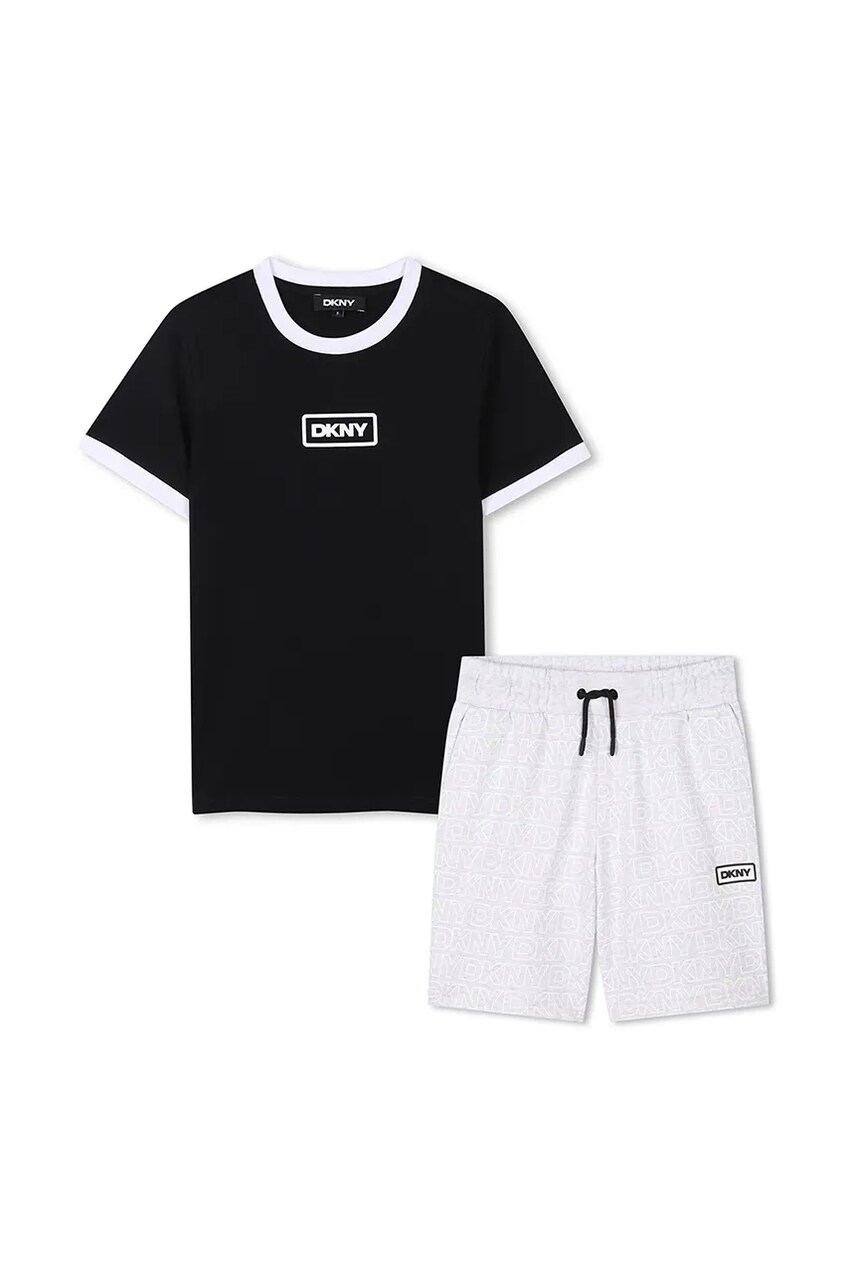 Dkny set de bumbac pentru copii culoarea negru, D62224
