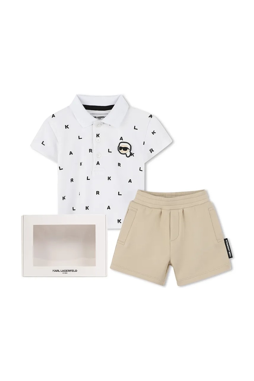 Karl Lagerfeld compleu bebe culoarea alb, Z30501