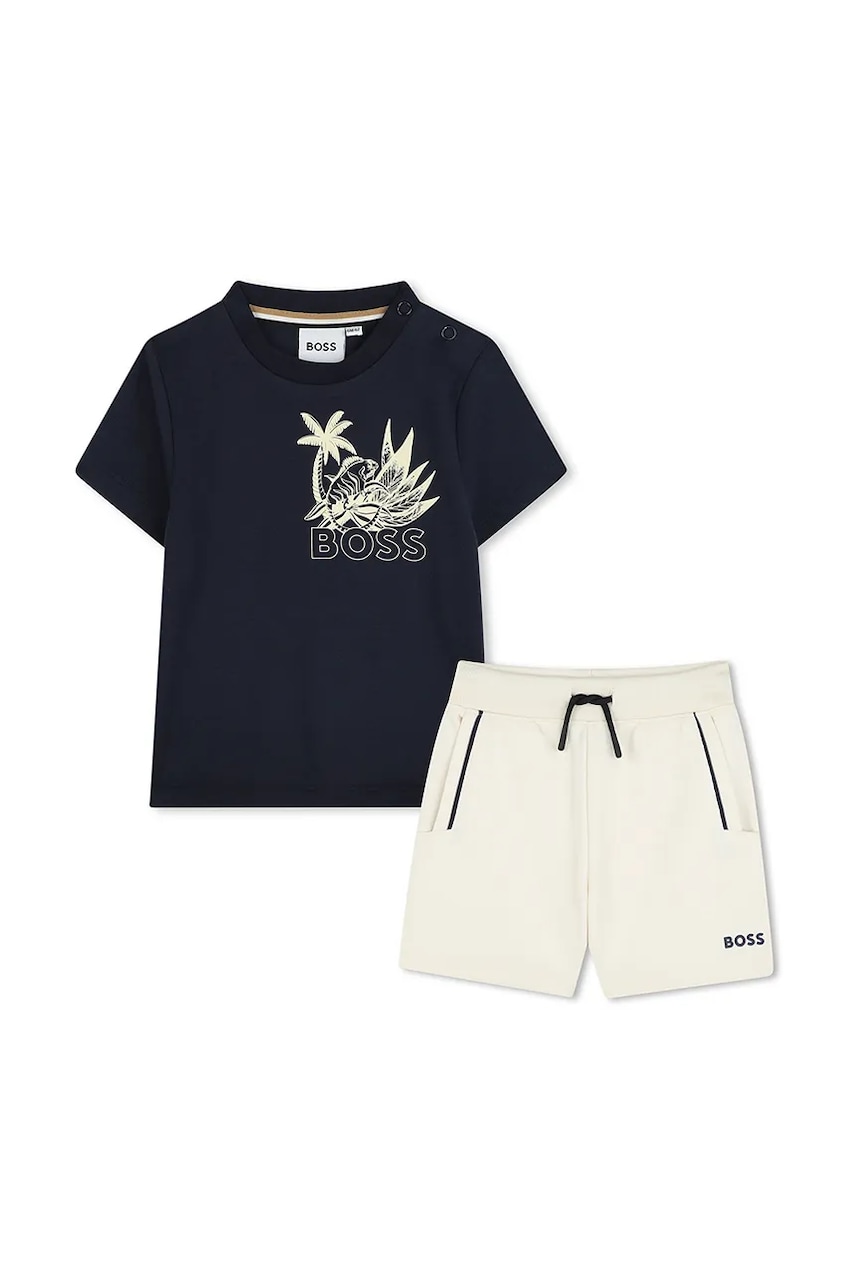 BOSS compleu bebe culoarea bej, J52125 BOSS compleu bebe culoarea bej, J52125