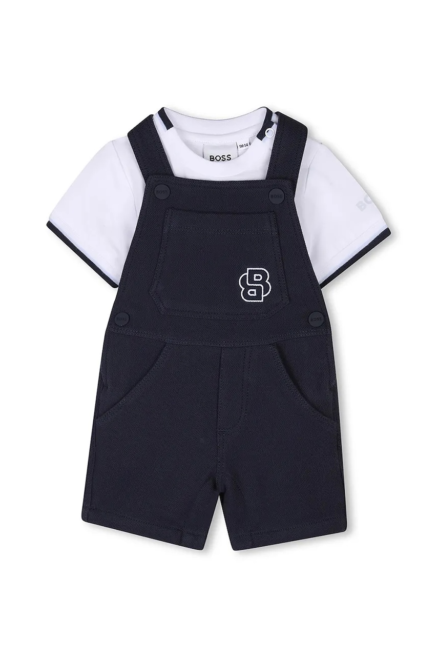 BOSS compleu bebe culoarea albastru marin, J52210 BOSS compleu bebe culoarea albastru marin, J52210