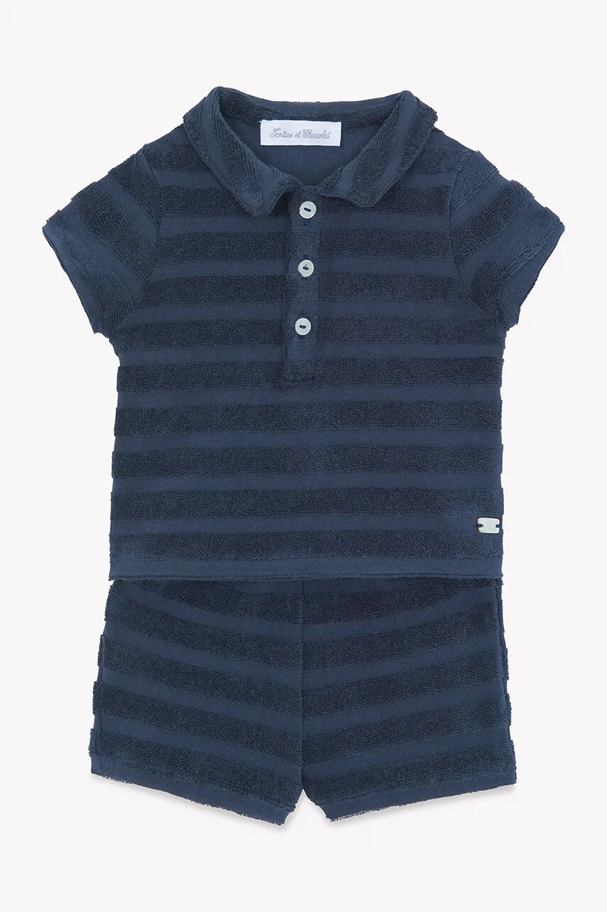 Tartine et Chocolat compleu bebe culoarea albastru marin, CA37050